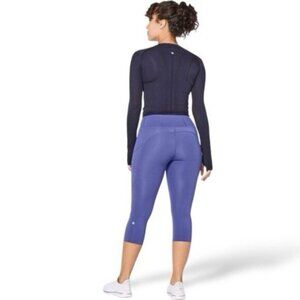 Lululemon Fast. &. Free. Crop II *Nulux 19" Stony Grape Size 4